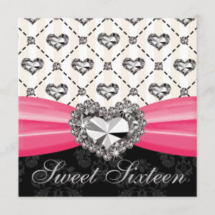 Inbjudningar till Sweet sixteen av Diamond Heart D
