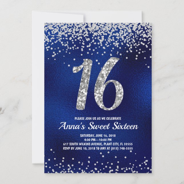 Inbjudningar till Sweet sixteen Gnistra (Framsida)