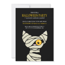 Inbjudningar till taloky Mummy Cat Halloween fest