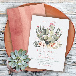 Inbjudningar till Terracota och Cactus Wedding