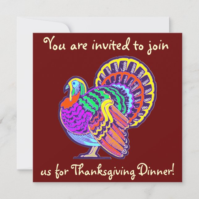 Inbjudningar till Thanksgiving på middag (Framsida)