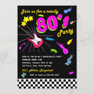 Inbjudningar till total 80-talsfest