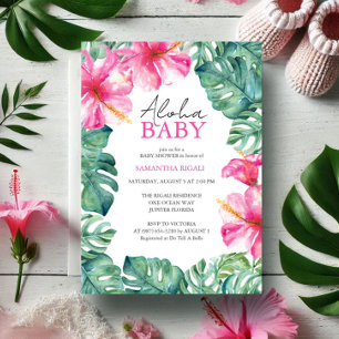 Inbjudningar till Tropical Baby Shower Aloha