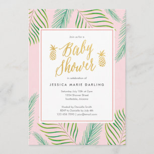 Inbjudningar till Tropical Baby Shower på Rosa & G