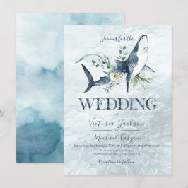 Inbjudningar till Tropical Ocean Shark Wedding