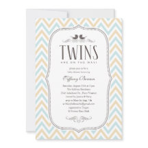 Inbjudningar till Twin Boy Baby Shower