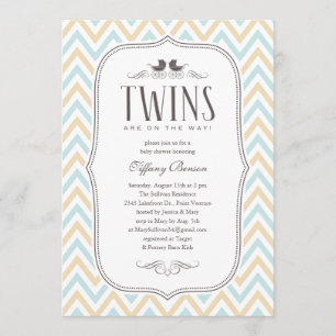 Inbjudningar till Twin Boy Baby Shower