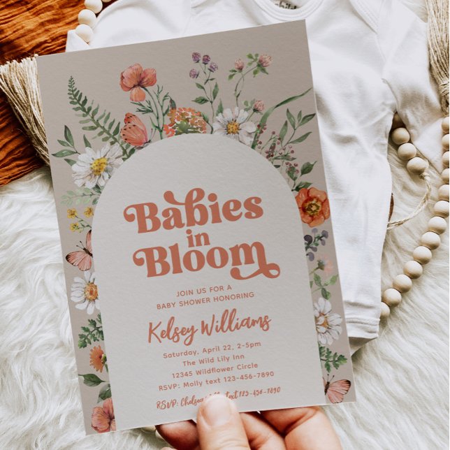 Inbjudningar till Twin Wildblomma Baby Shower (Skapare uppladdad)