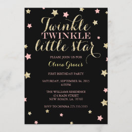 Inbjudningar till Twinkle Little Star Birthday