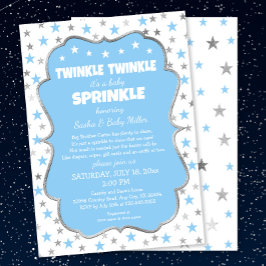 Inbjudningar till Twinkle Stars Baby Sprinkle-pojk