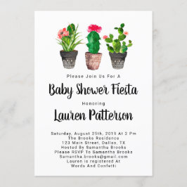 Inbjudningar till vattenfärgsbabyskor, Fiesta