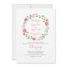 inbjudningar till vattenfärgsutandningsbröllop för