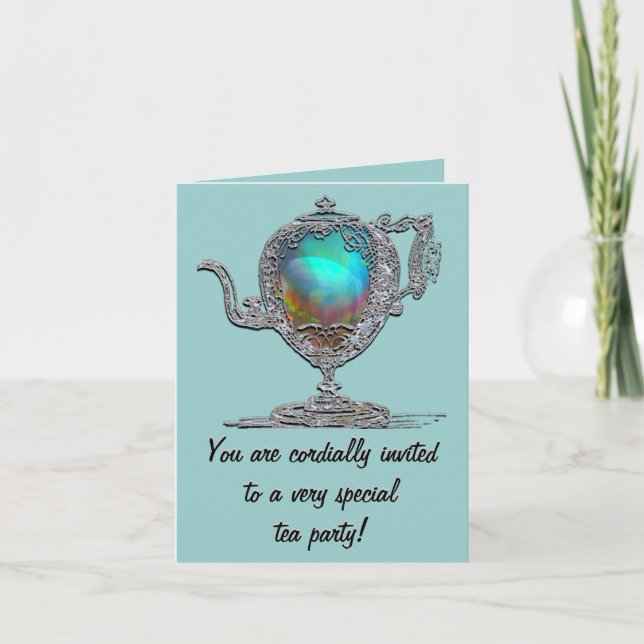 Inbjudningar till Victorian Tekanna Party (Framsida)