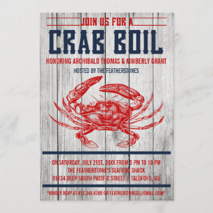 Inbjudningar till Vintage Crab Boil Party