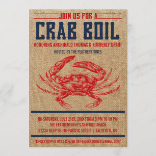 Inbjudningar till Vintage Crab Boil Party