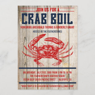 Inbjudningar till Vintage Crab Boil Party