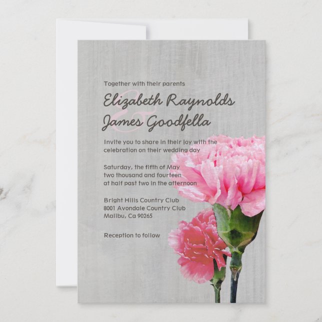 Inbjudningar till Vintage för minimilösning (Framsida)