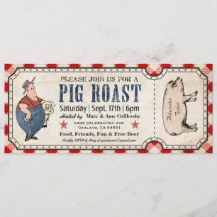 Inbjudningar till Vintage Gris Roast Biljett