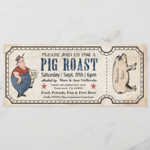 Inbjudningar till Vintage Gris Roast Biljett