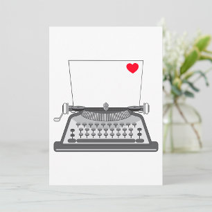 Inbjudningar till vintage Typewriter