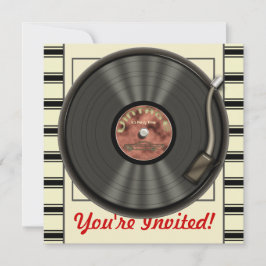 Inbjudningar till Vintage vinylpostergrupp