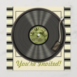 Inbjudningar till Vintage vinylpostergrupp