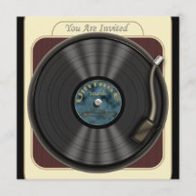 Inbjudningar till Vintage vinylpostergrupp