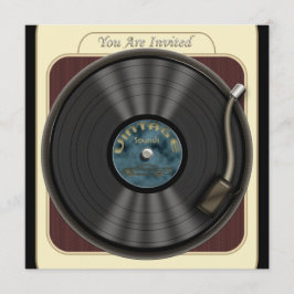 Inbjudningar till Vintage vinylpostergrupp