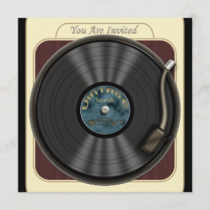 Inbjudningar till Vintage vinylpostergrupp