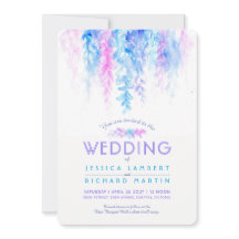 Inbjudningar till Vinterblått lila-bröllop