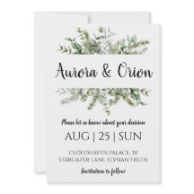 Inbjudningar till vintertid helgdag bröllop spara 