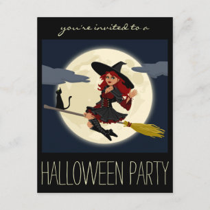 Inbjudningar till Vuxen Witch Halloween fest