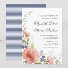 Inbjudningar till Watercolor Peony Wedding