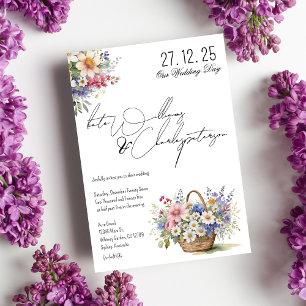 Inbjudningar till Wildblommor Vår Summer Fall Wedd