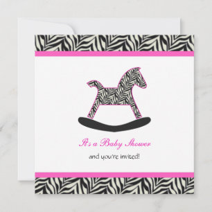 Inbjudningar till Zebra Rocking Horse Party
