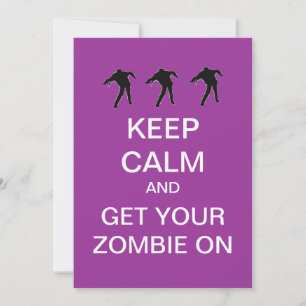 Inbjudningar till Zombie Anpassningsbar Halloween