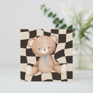 Inbjudningsblocket för babyskor på kontrollbord inbjudningar