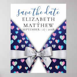 Inbjudningsfack för elegant och hjärtspikar poster