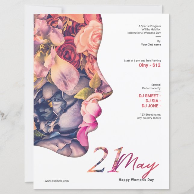 Inbjudningsflyg för kvinnodagen (Framsida)