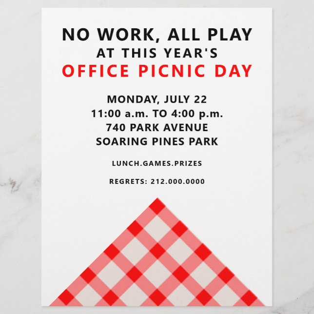 Inbjudningsflyg för Office-part Reklamblad (Framsidan)