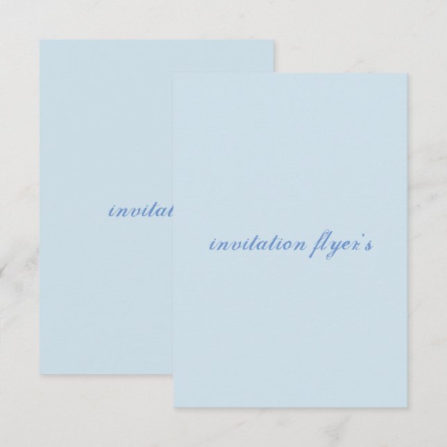 inbjudningsflygare inbjudningar (Fram/baksida)