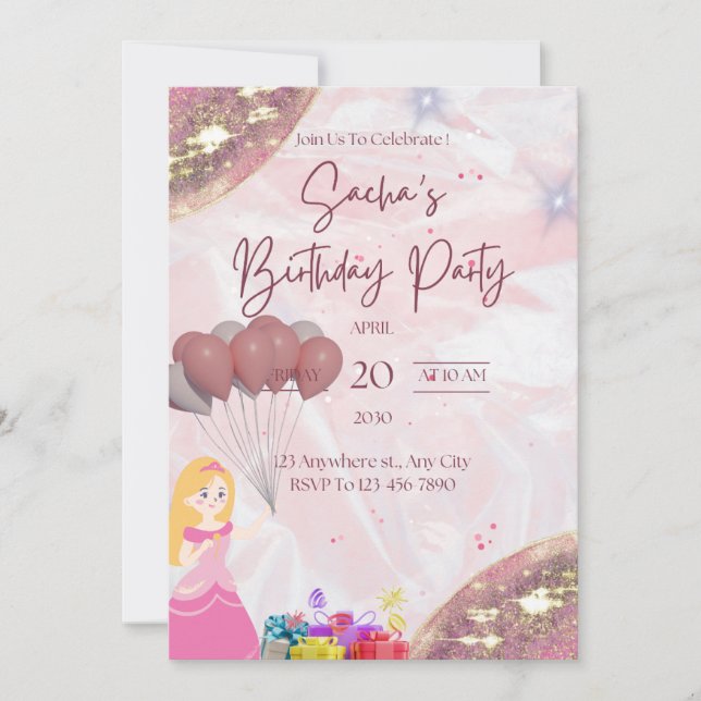 Inbjudningsfödelsedag Inbjudningar (Framsida)