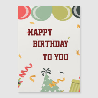 Inbjudningsfödelsedag Magnetisk Inbjudningskort