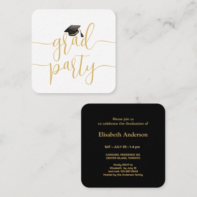 Inbjudningsklass för miniStudentfester 2025 Tilläggskort (Fram/baksida)