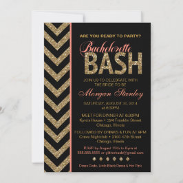Inbjudningskoral för Glitter Bachelorette Bash Par Inbjudningar