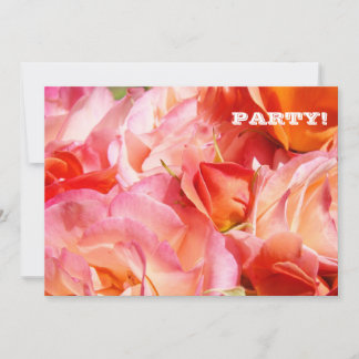 Inbjudningskort anpassade Rosa Ros Blommor Evenema