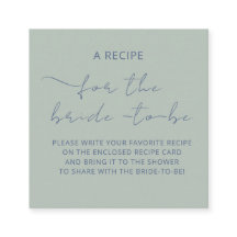 Inbjudningskort "ETT RECEPT" för bröllopsfesten