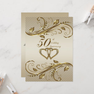 Inbjudningskort för 50-års bröllopsjubileum