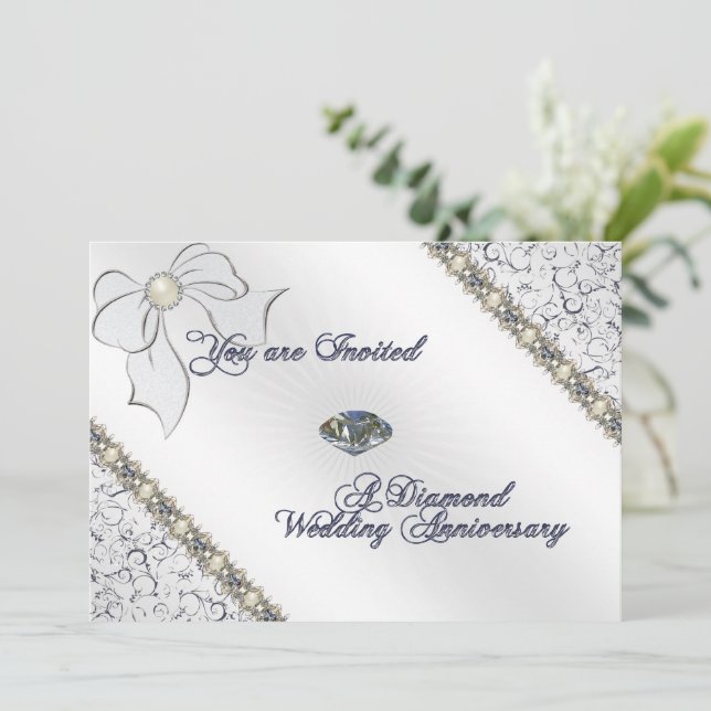 Inbjudningskort för 60-årsjubileum (Stående Fram)