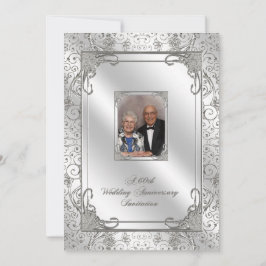 Inbjudningskort för 60-årsjubileum med foto